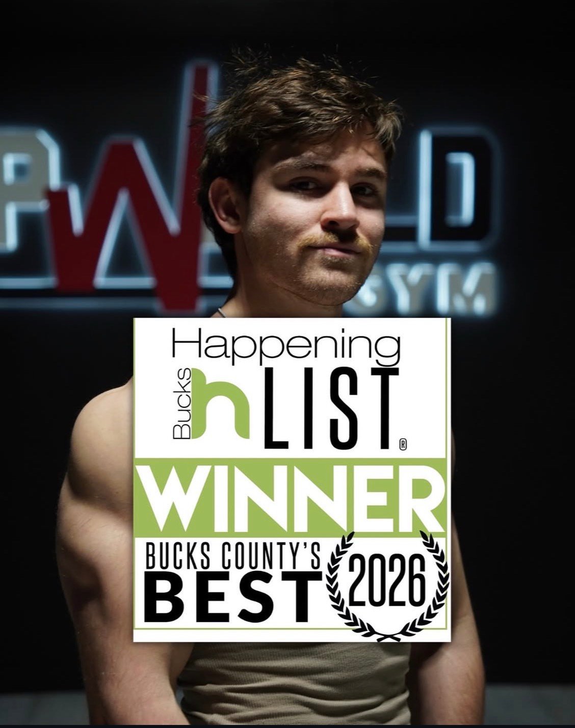 Lance Parker wearing a Bucks County's Best Personal Trainer 2026 winner badge